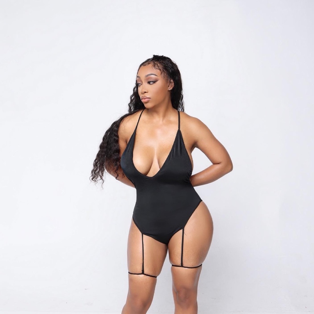 Wet Swimwear Garter Swimsuit